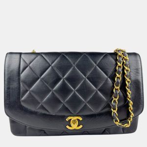 Chanel Matelasse Diana 25 Black Leather Shoulder Bag, Handbags - Luxury Closet catalog