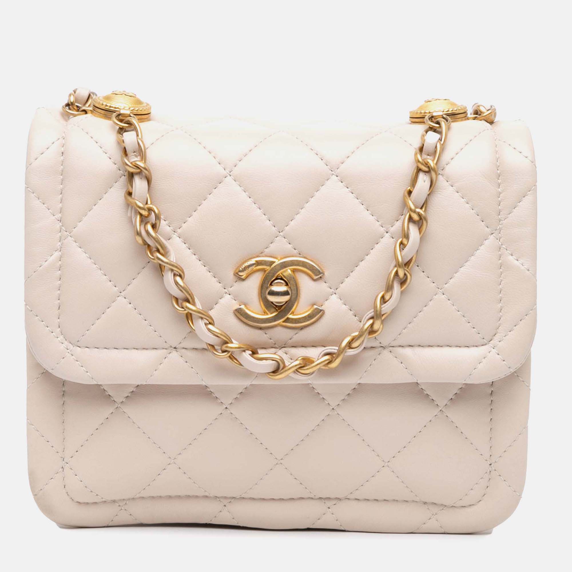 Chanel Button On Top Flap Small Lambskin Bag, Handbags - Luxury Closet catalog