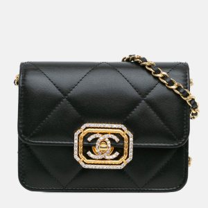 Chanel Card Holder On Chain Quilted Calfskin Strass Bag, Wallets & Money Clips - Luxury Closet catalog