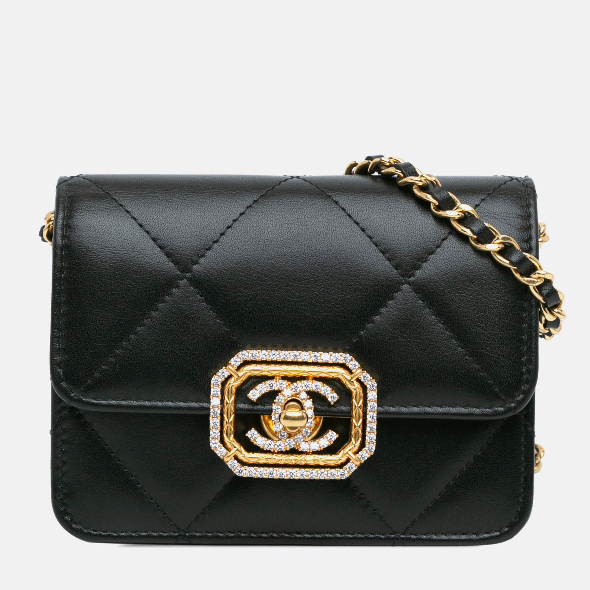 Chanel Card Holder On Chain Quilted Calfskin Strass Bag, Wallets & Money Clips - Luxury Closet catalog