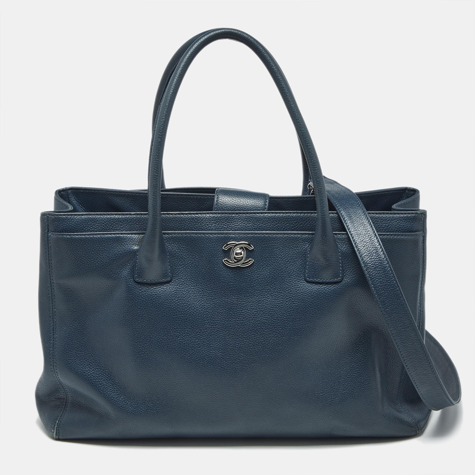 Chanel Blue Leather Executive Cerf Tote, Tote Handbags - Luxury Closet catalog