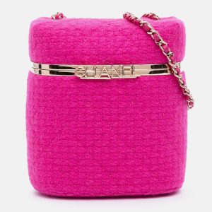 Chanel Pink Quilted Tweed Vanity Case, Shoulder Bags - Luxury Closet catalog