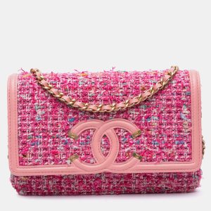 Chanel Pink Small Tweed CC Filigree Flap, Shoulder Bags - Luxury Closet catalog