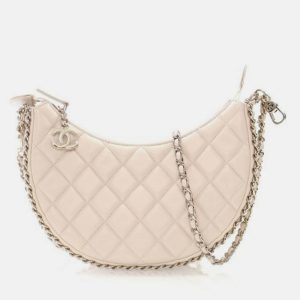 Chanel Moon Small Beige Lambskin Hobo Bag, Shoulder Bags - Luxury Closet catalog