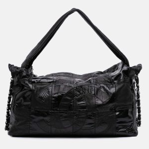 Chanel Black Lambskin Patent Brooklyn Patchwork Hobo Bag, Shoulder Bags - Luxury Closet catalog