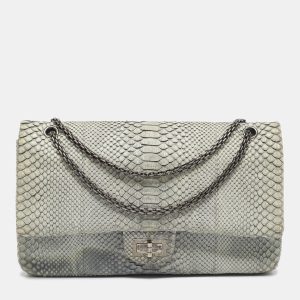 Chanel Grey Python Reissue 2.55 Classic 228 Flap Bag, Shoulder Bags - Luxury Closet catalog