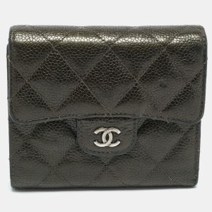Chanel Olive Green Quilted Caviar Leather Classic Trifold Wallet, Wallets & Money Clips - Luxury Closet catalog