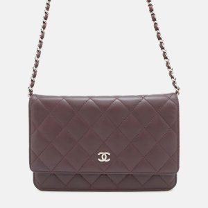 Chanel Matelasse Purple Lambskin Wallet On Chain, Wallets & Money Clips - Luxury Closet catalog