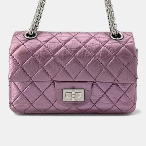 Chanel 2.55 Mini Metallic Pink Lambskin Chain Shoulder Bag, Handbags - Luxury Closet catalog