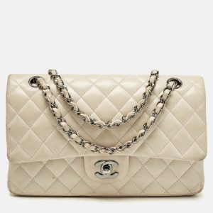 Chanel Beige Quilted Leather Medium Classic Double Flap Bag, Shoulder Bags - Luxury Closet catalog