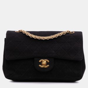 Chanel Black Small Classic Jersey Double Flap, Shoulder Bags - Luxury Closet catalog