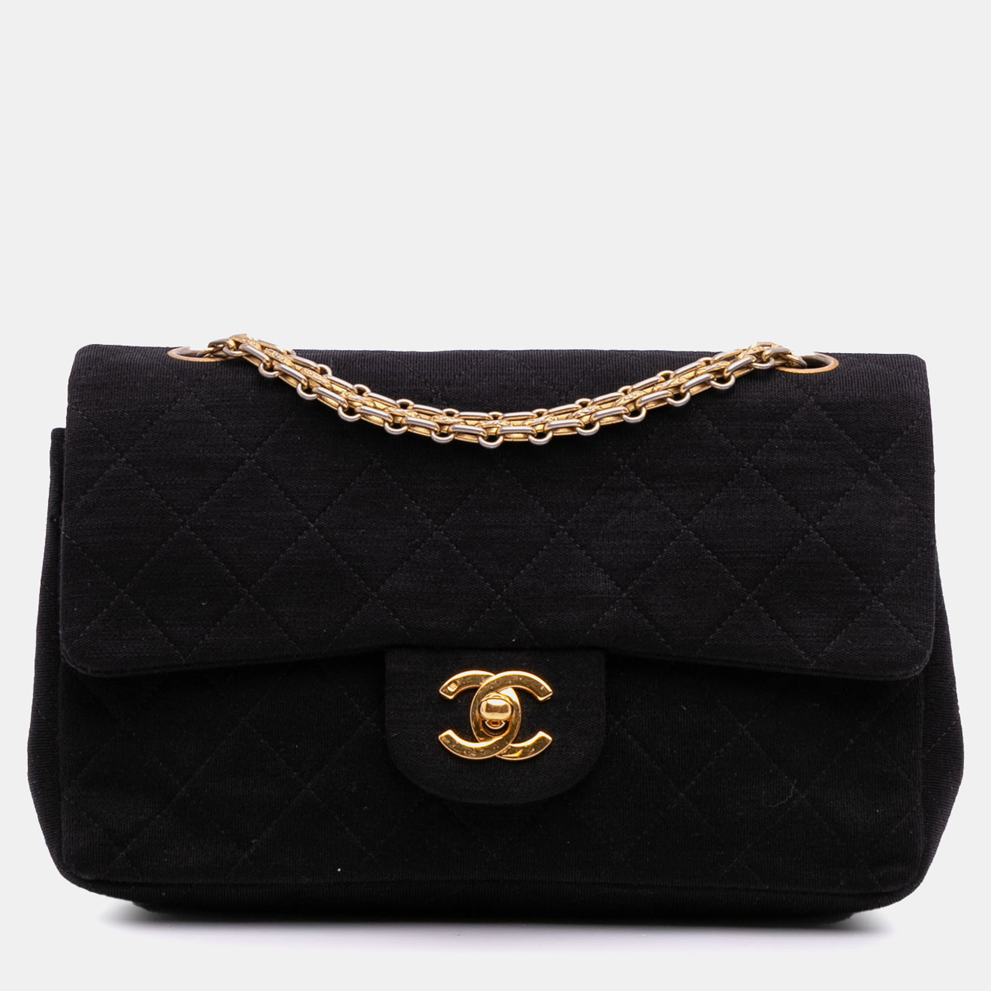 Chanel Black Small Classic Jersey Double Flap, Shoulder Bags - Luxury Closet catalog