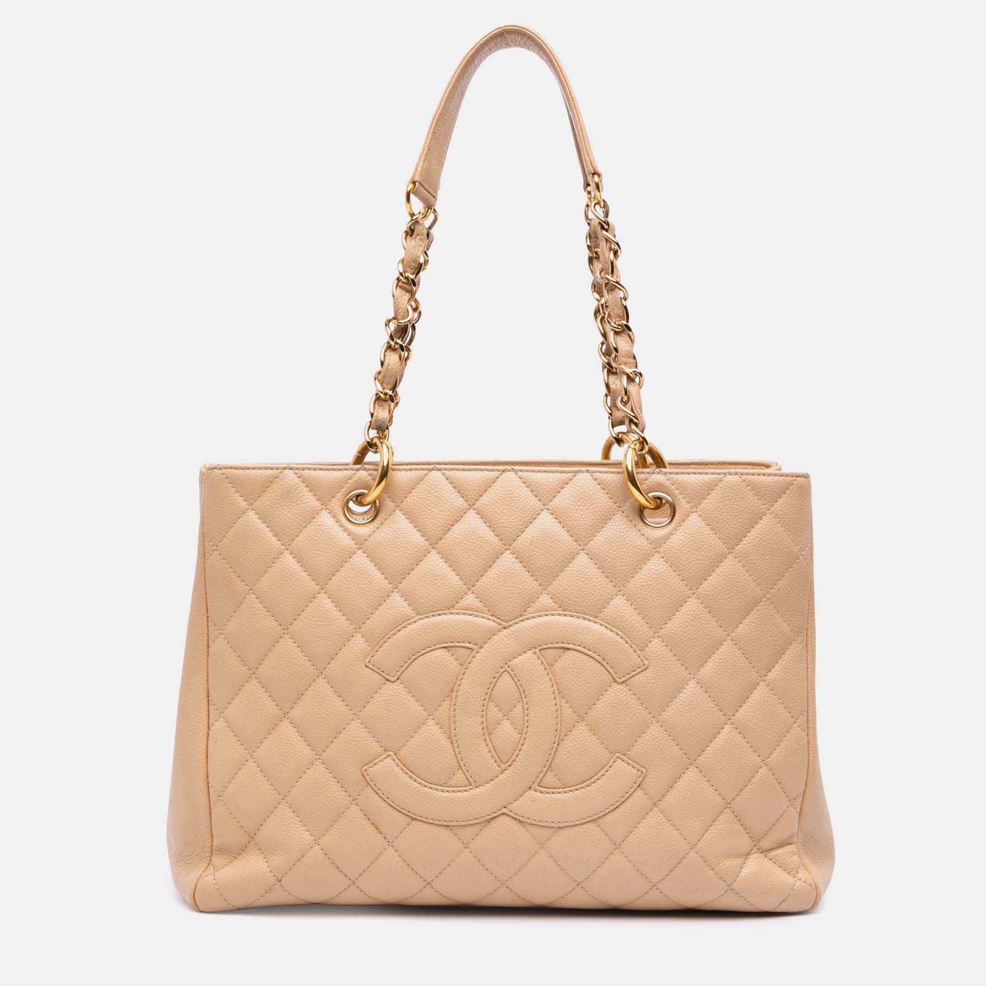 Chanel Beige Caviar Grand Shopping Tote, Tote Handbags - Luxury Closet catalog
