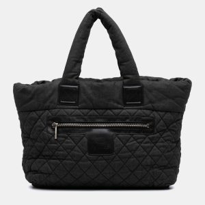 Chanel Black Large Quilted Denim Coco Cocoon Tote, Tote Handbags - Luxury Closet catalog