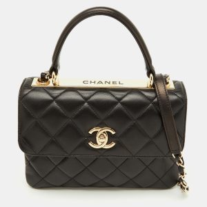 Chanel Black Quilted Leather Small Trendy CC Top Handle Bag, Satchels - Luxury Closet catalog