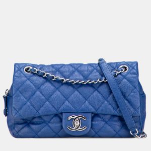 Chanel Blue Medium Quilted Caviar Easy Flap Bag, Shoulder Bags - Luxury Closet catalog