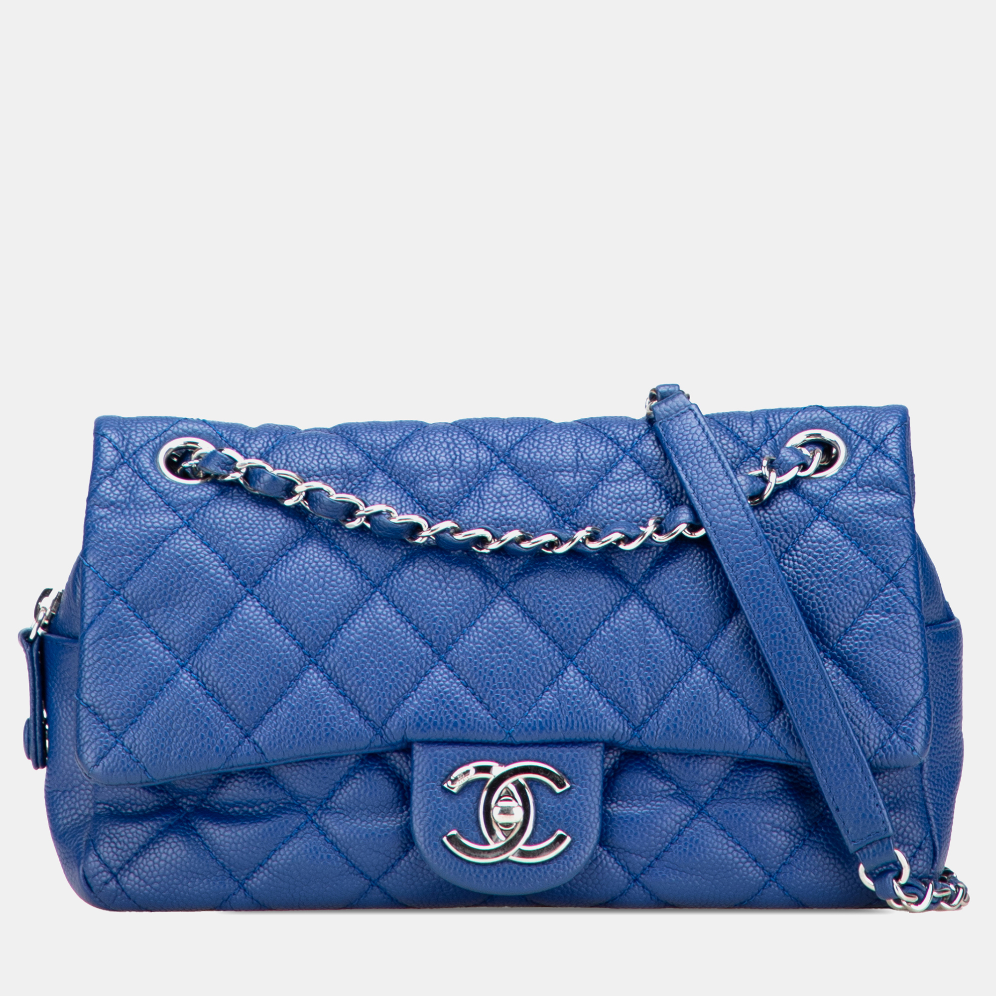Chanel Blue Medium Quilted Caviar Easy Flap Bag, Shoulder Bags - Luxury Closet catalog