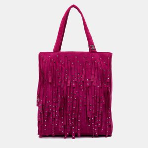 Chanel Pink Mini Suede Studded Fringe Tote, Tote Handbags - Luxury Closet catalog