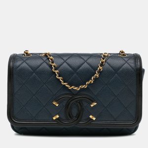 Chanel CC Filigree Flap Small Caviar Leather Shoulder Bag, Handbags - Luxury Closet catalog