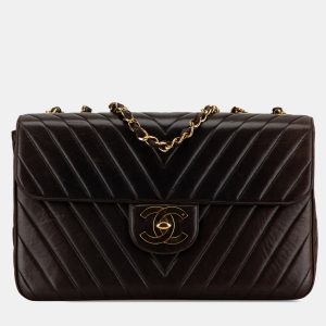 Chanel Chevron Single Flap Maxi XL Lambskin Shoulder Bag, Handbags - Luxury Closet catalog