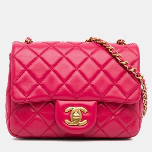 Chanel Classic Pearl Crush Single Flap Mini Square Lambskin Shoulder Bag, Handbags - Luxury Closet catalog