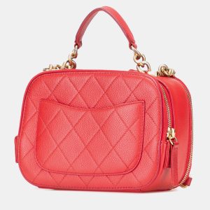 Chanel Red Small Quilted Caviar Top Handle Camera Bag, Satchels - Luxury Closet catalog