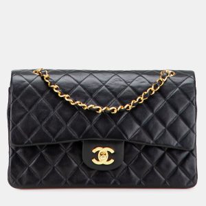 Chanel Black Medium Classic Lambskin Double Flap, Shoulder Bags - Luxury Closet catalog