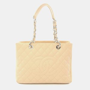 Chanel Grand GST Beige Grained Leather Tote Bag, Tote Handbags - Luxury Closet catalog