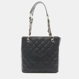 Chanel PST Black Leather Tote Bag, Tote Handbags - Luxury Closet catalog