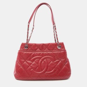 Chanel Matelasse Red Calfskin Tote Bag, Tote Handbags - Luxury Closet catalog