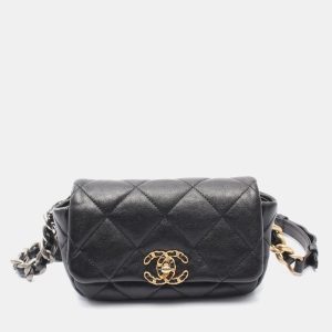 Chanel 19 Black Leather Waist Bag, Handbags - Luxury Closet catalog