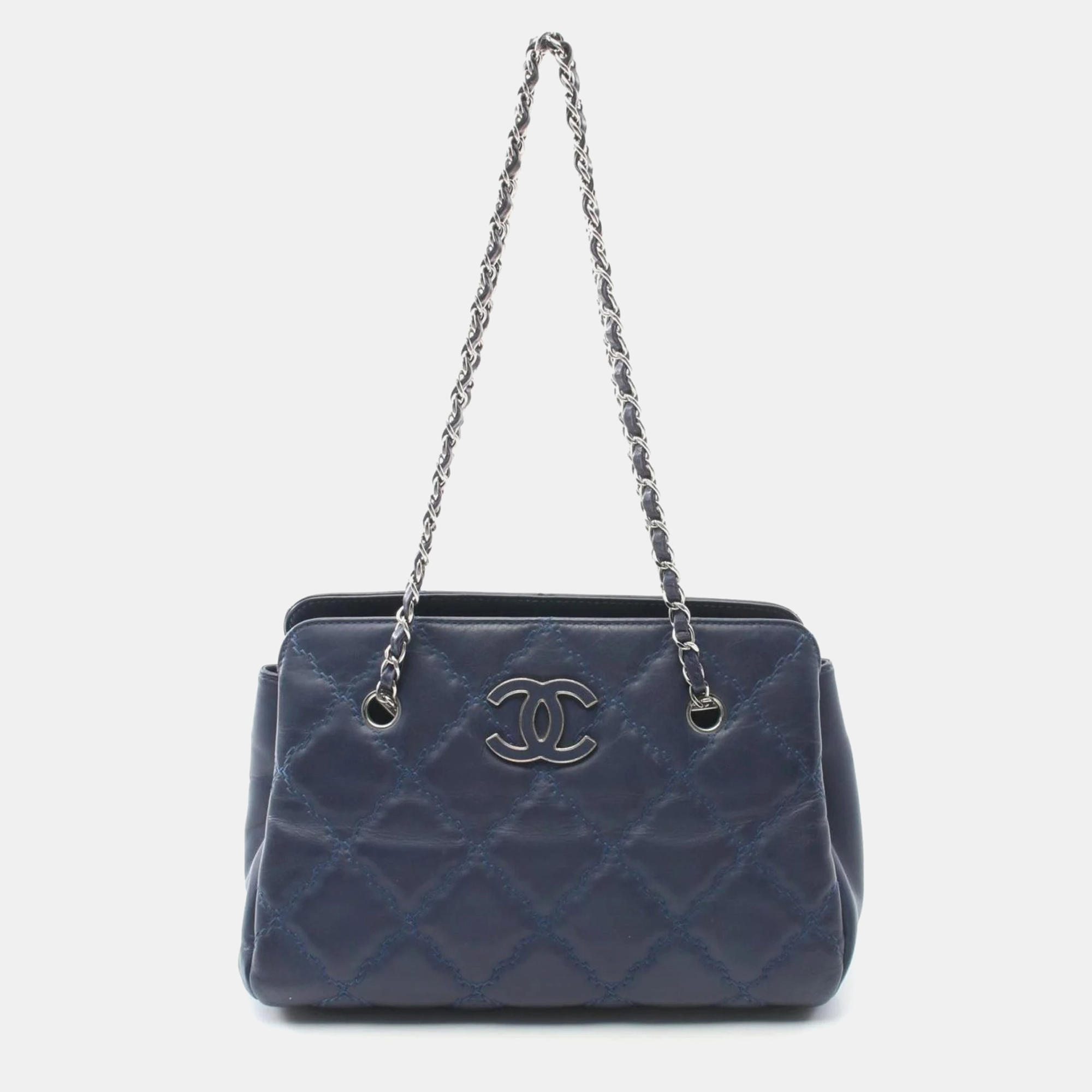 Chanel Ultra Stitch Navy Lambskin Tote Bag, Tote Handbags - Luxury Closet catalog