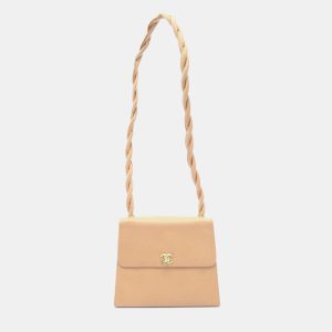 Chanel Rope Coco Mark Beige Caviar Leather Shoulder Bag, Handbags - Luxury Closet catalog