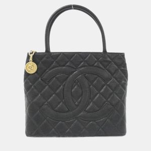 Chanel Medallion Black Grained Leather Handbag, Satchels - Luxury Closet catalog