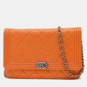 Chanel Boy Orange Lambskin Wallet On Chain, Wallets & Money Clips - Luxury Closet catalog
