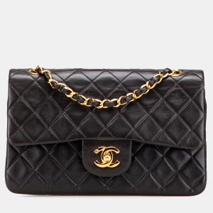 Chanel Black Small Classic Lambskin Double Flap, Shoulder Bags - Luxury Closet catalog