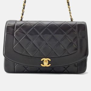 Chanel Diana Chain shoulder Bag Black Lambskin, Handbags - Luxury Closet catalog