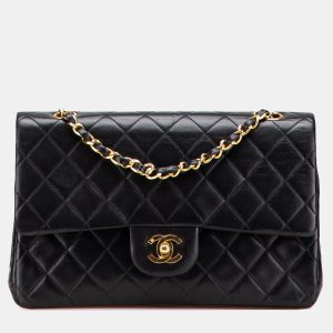 Chanel Black Medium Classic Lambskin Double Flap, Shoulder Bags - Luxury Closet catalog