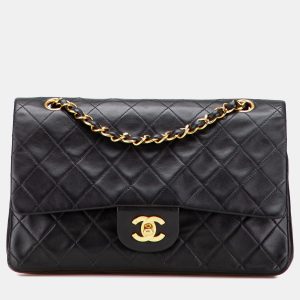 Chanel Black Medium Classic Lambskin Double Flap, Shoulder Bags - Luxury Closet catalog