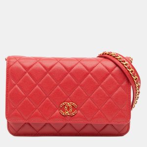 Chanel Red Quilted Lambskin 19 Wallet on Chain, Wallets & Money Clips - Luxury Closet catalog