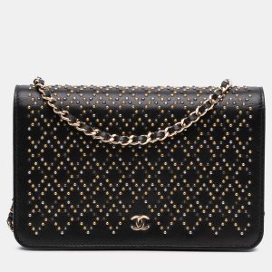 Chanel Black CC Studded Lambskin Wallet on Chain, Wallets & Money Clips - Luxury Closet catalog