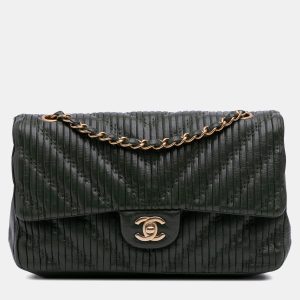Chanel Black Medium Chevron Calfskin Coco Pleats Double Flap, Shoulder Bags - Luxury Closet catalog