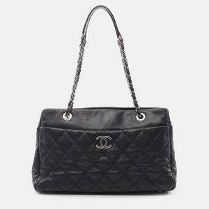 Chanel Black Medium CC Quilted Calfskin Stitch It Tote, Tote Handbags - Luxury Closet catalog