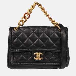 Chanel 2way Black Lambskin Handbag, Satchels - Luxury Closet catalog