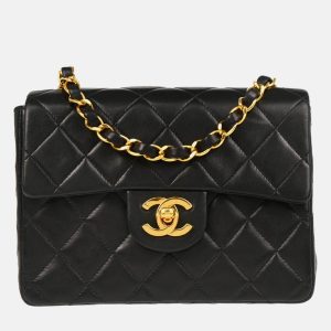 Chanel Mini Classic Square Flap Black Lambskin Shoulder Bag, Handbags - Luxury Closet catalog