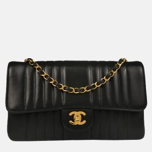 Chanel Mademoiselle Single Flap Black Lambskin Shoulder Bag, Handbags - Luxury Closet catalog