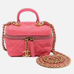 Chanel Vanity Micro Pink Caviar Chain Crossbody Bag, Handbags - Luxury Closet catalog