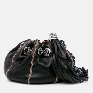 Chanel Sac Cordon Mini Black Lambskin Satin Reversible Shoulder Bag, Handbags - Luxury Closet catalog