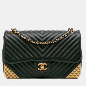 Chanel Black/Gold Calfskin Chevron Rock The Corner Flap Bag, Shoulder Bags - Luxury Closet catalog