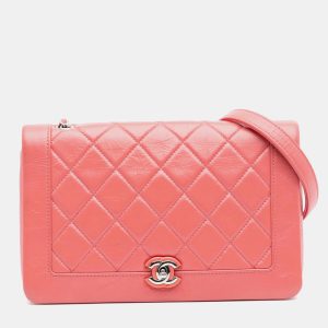 Chanel Pink Crumpled Calfskin Bi Quilted Vintage Full Flap, Shoulder Bags - Luxury Closet catalog